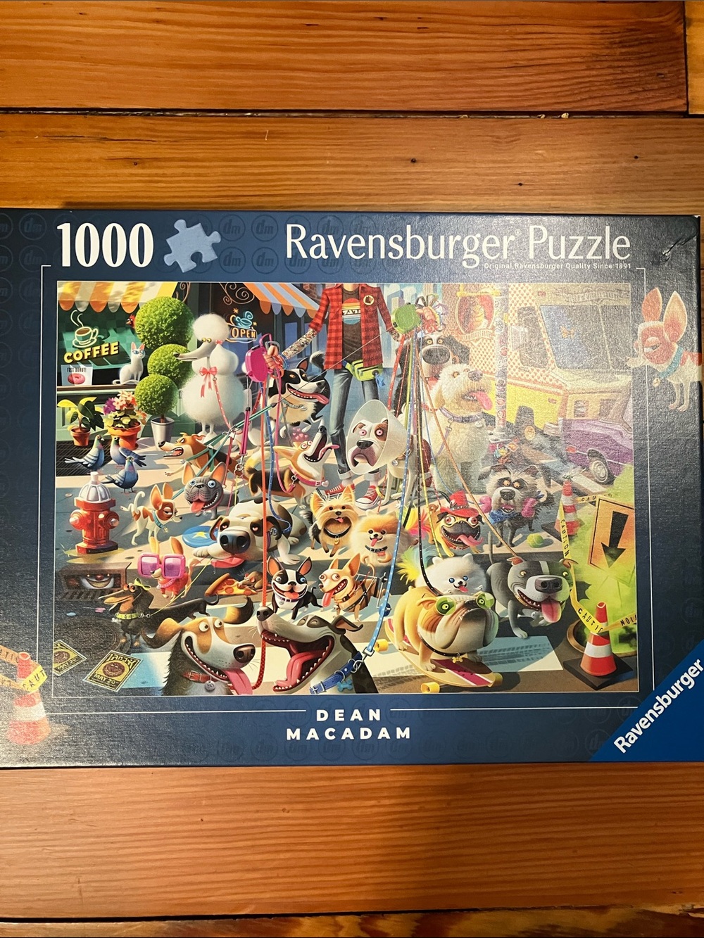 Ravensburger Dean Macadam “Dog Walker” Colorful Dog Puzzle 1,000 pieces